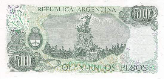 Argentinien p303c D 500 Pesos 1977